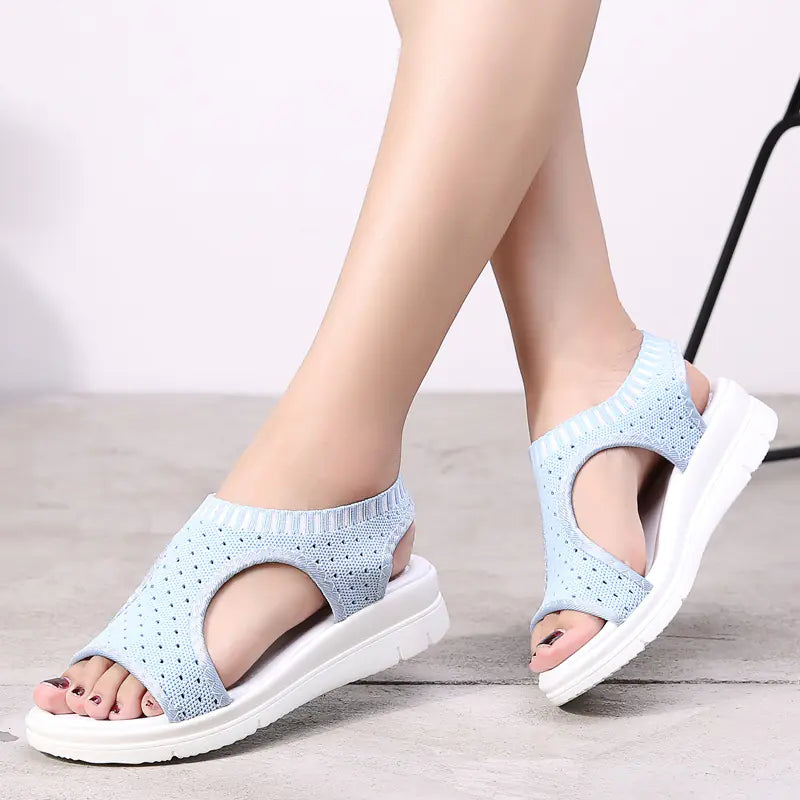 Fish Mouth Shoes, Flat Sandals, Thick Sole Sandals
