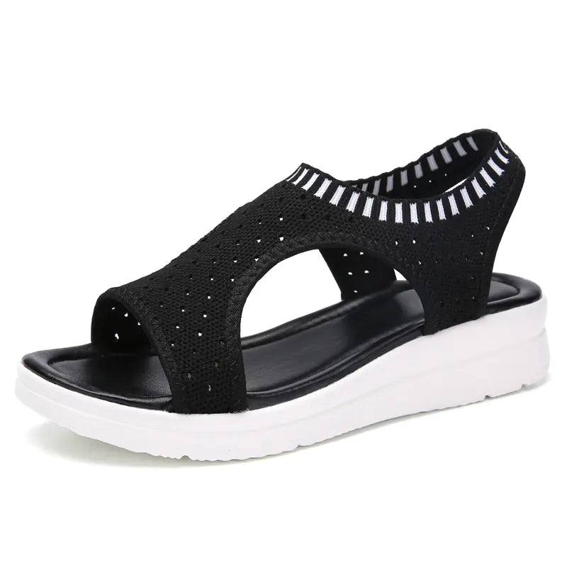 Fish Mouth Shoes, Flat Sandals, Thick Sole Sandals