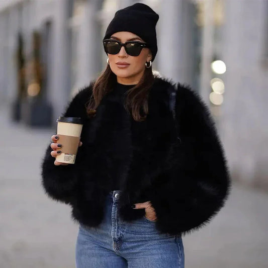 Fur Coat Short Tokas Fur Casual Women's