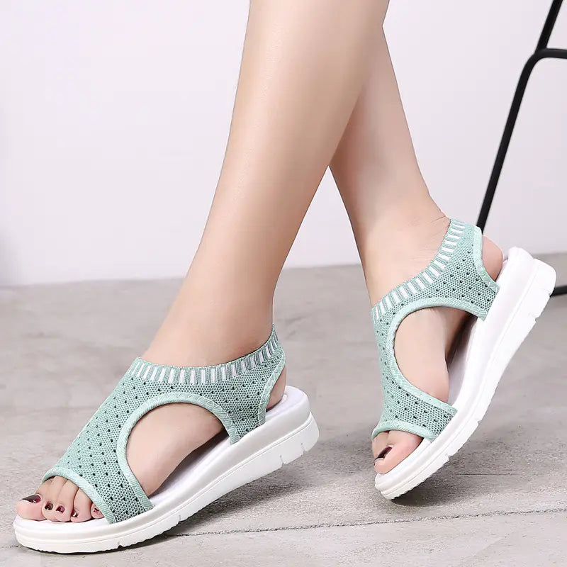 Fish Mouth Shoes, Flat Sandals, Thick Sole Sandals