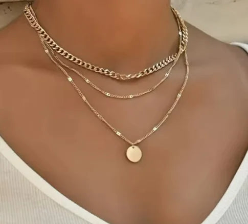 Crystal Multilayer Dot Necklace